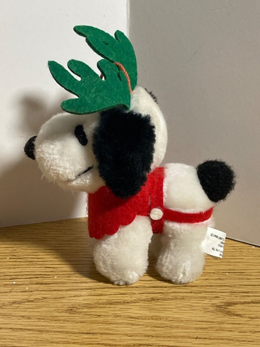 Vintage 1980s Union Wadding Co. Snoopy Plush Ornament Christmas Holiday Decor